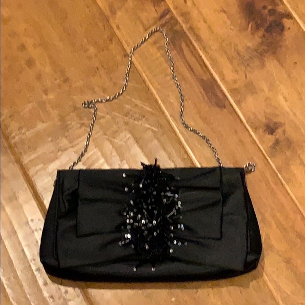 Jessica McClintock black clutch